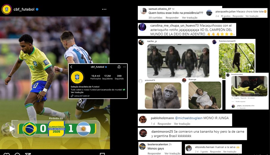 CBF e futebol brasileiro são vítimas de ataques racistas nas redes sociais (Foto: Junior Souza/CBF)